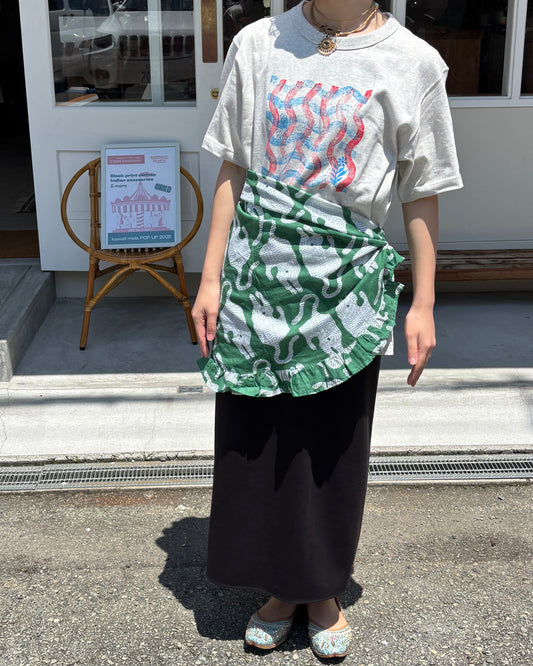 タイガーフリルラウンドスカーフ Green