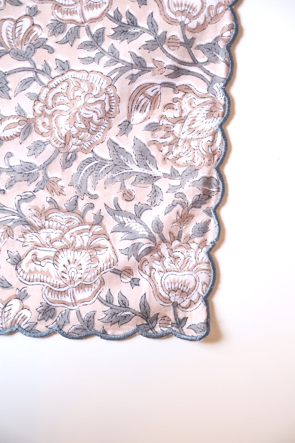 ブロックプリント スカーフ【90×90cm】Elegant