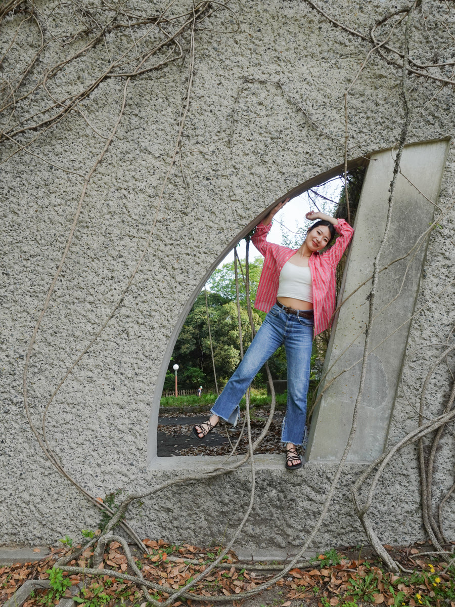 Unisex Long Sleeve Shirts- Pink Stripe