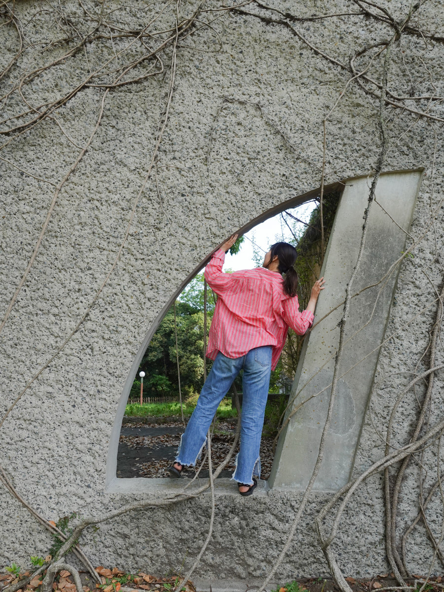 Unisex Long Sleeve Shirts- Pink Stripe