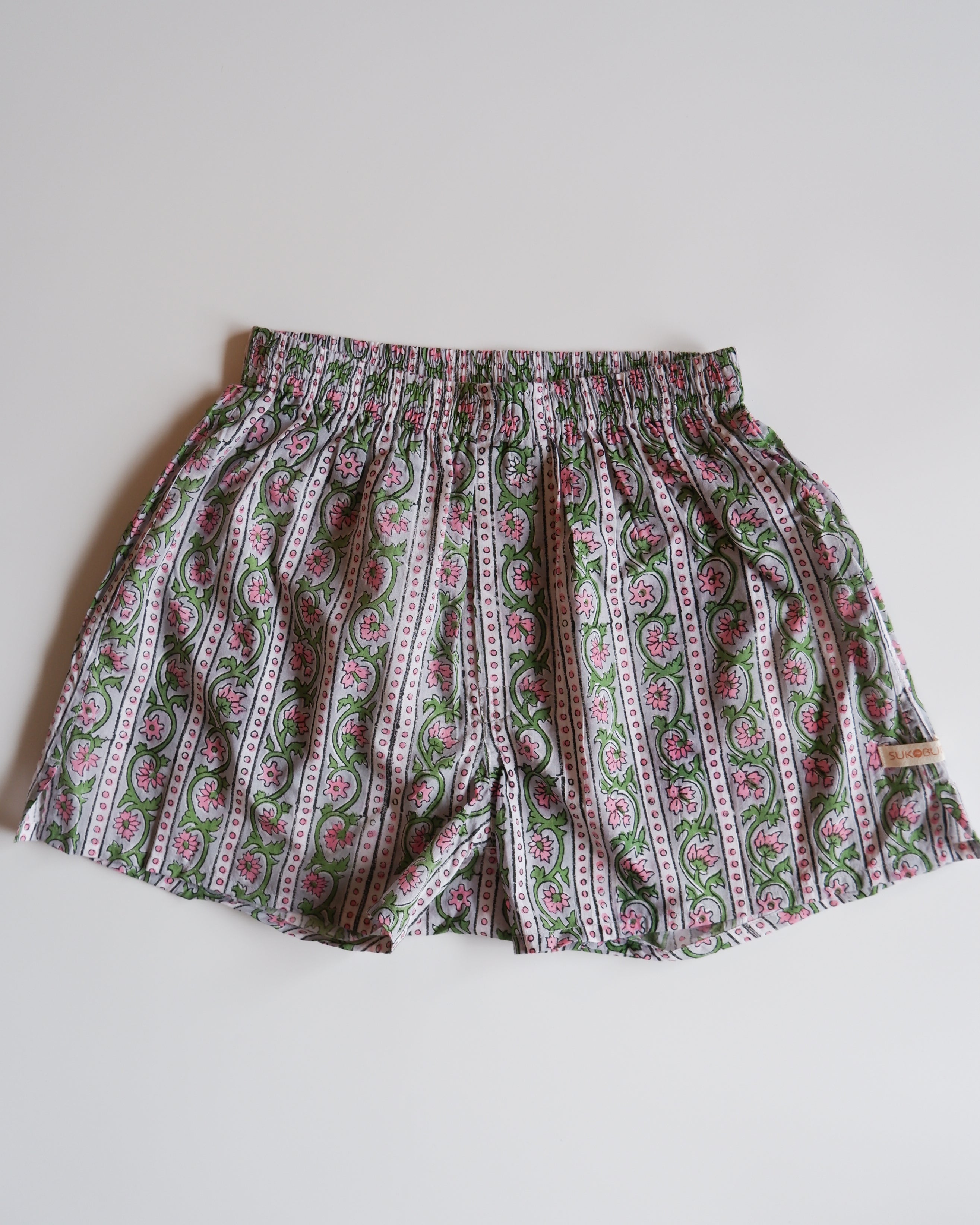 Unisex Trunks-Flower stripe【M】