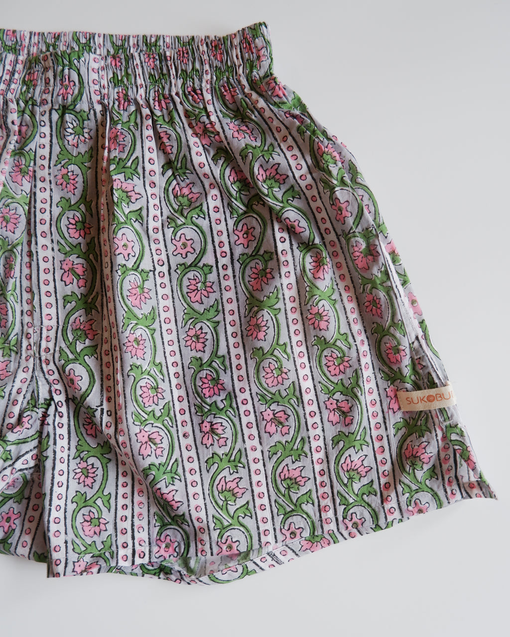 Unisex Trunks-Flower stripe【M】