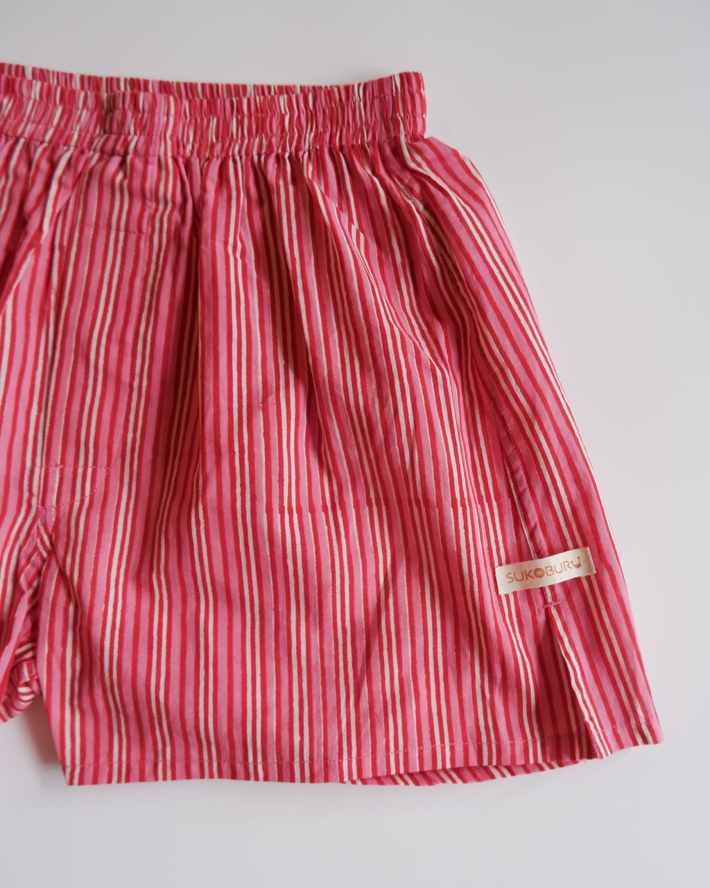 Unisex Trunks-Pink stripe【M】