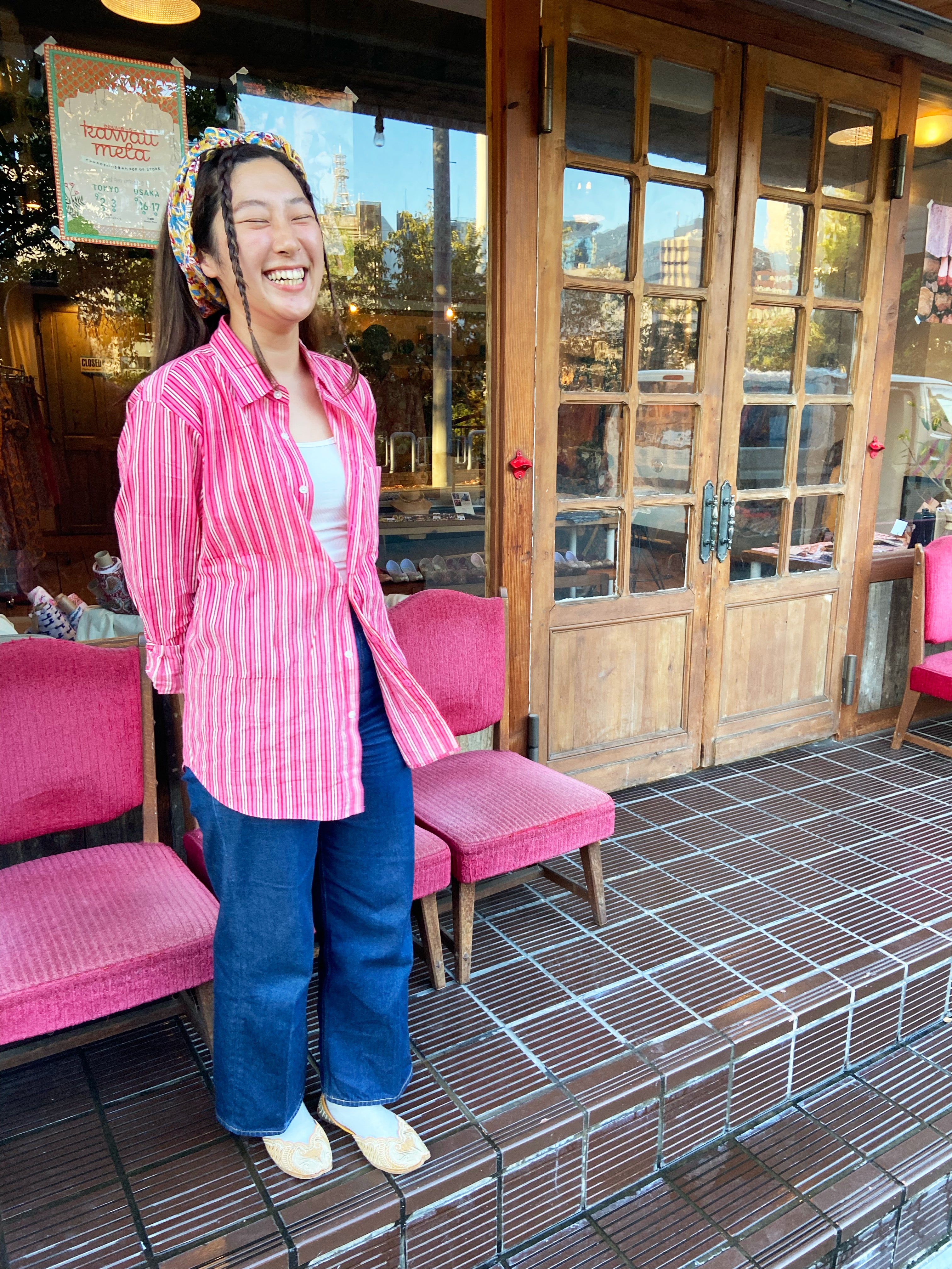 Unisex Long Sleeve Shirts- Pink Stripe