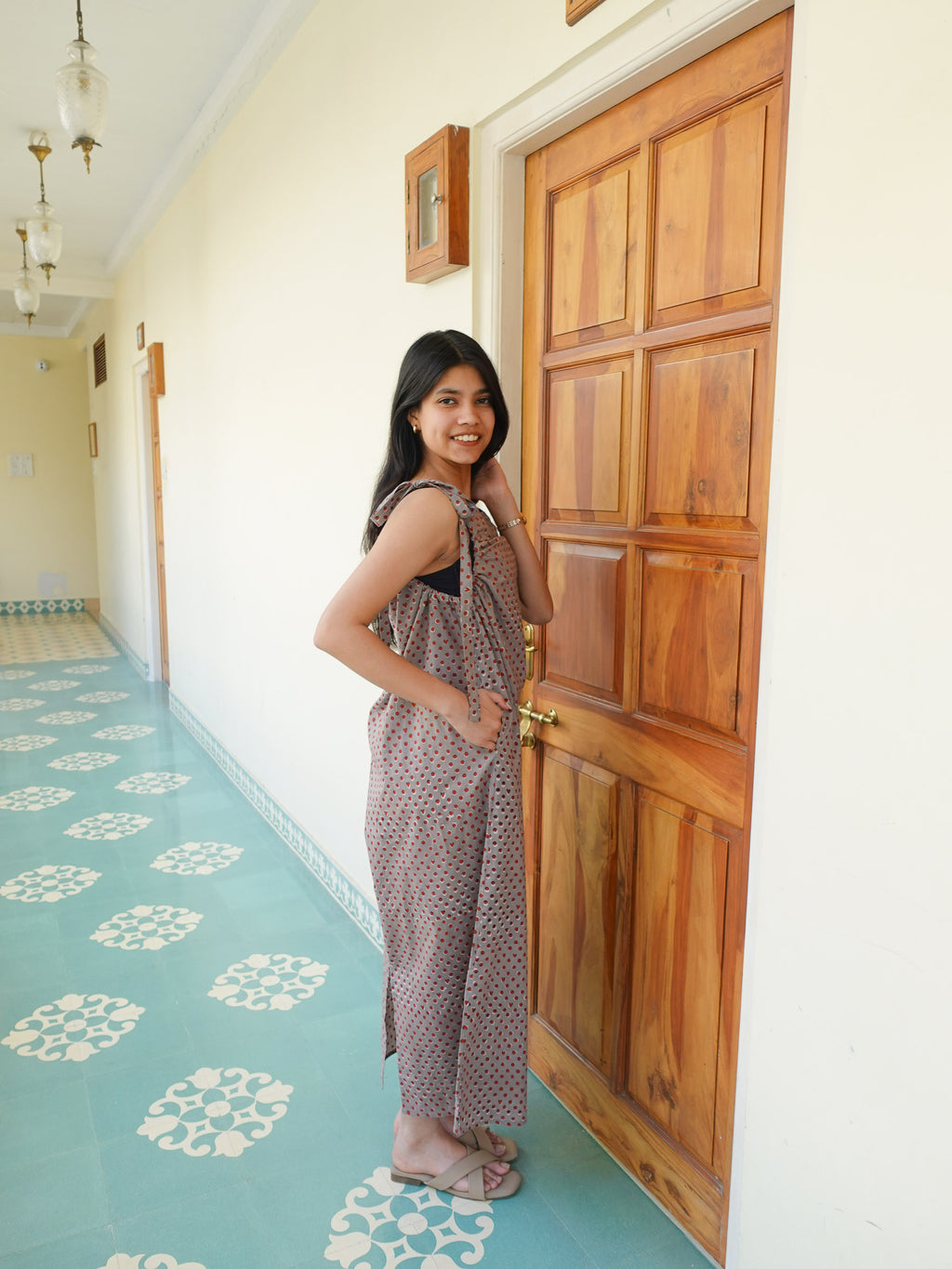 Self-Tie Dress | Hidden Heart Ash