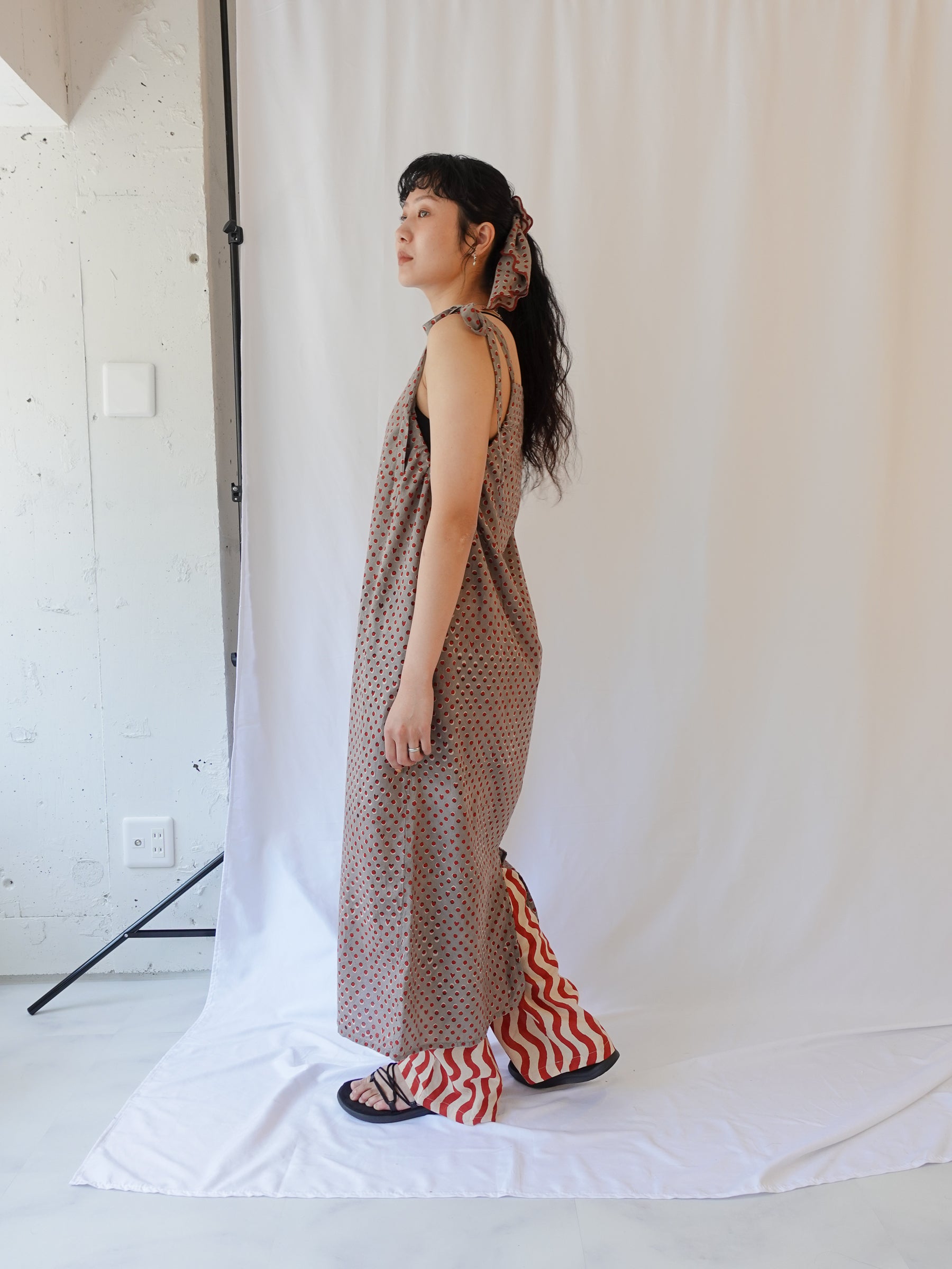 Self-Tie Dress | Hidden Heart Ash