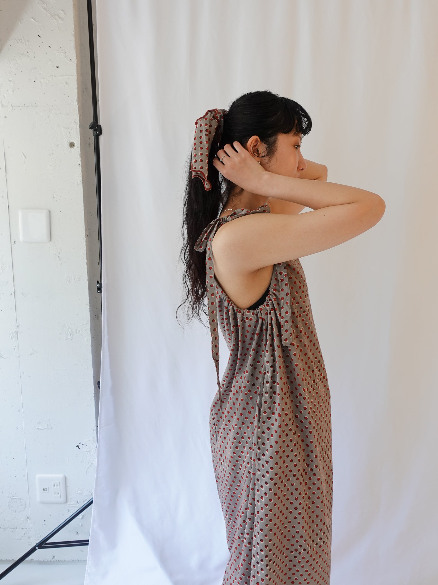 Self-Tie Dress | Hidden Heart Ash
