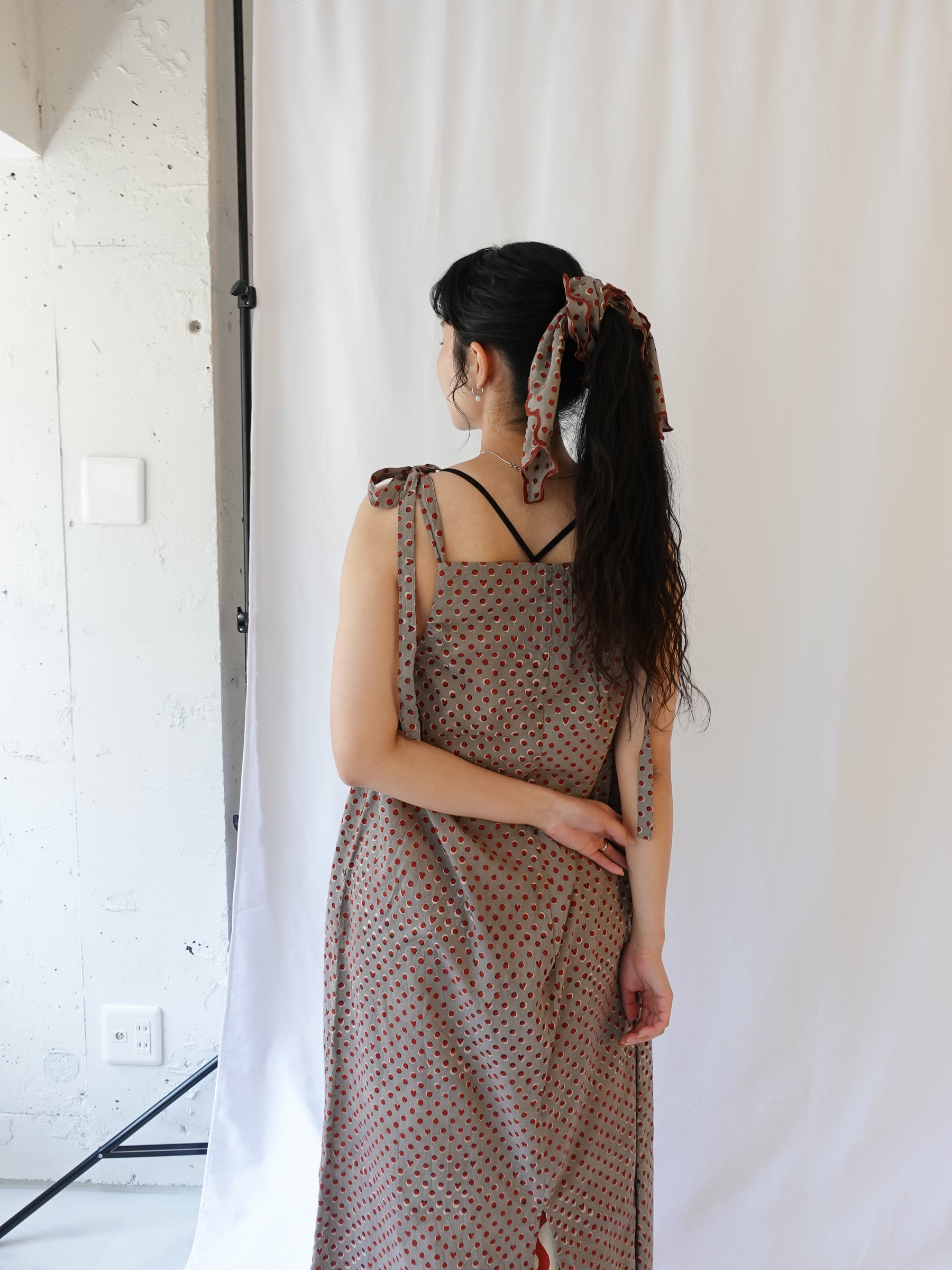 Self-Tie Dress | Hidden Heart Ash