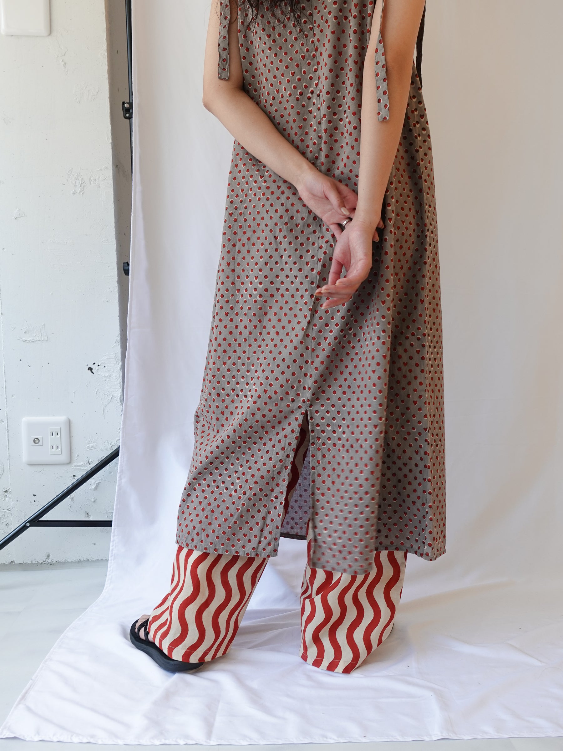 Self-Tie Dress | Hidden Heart Ash
