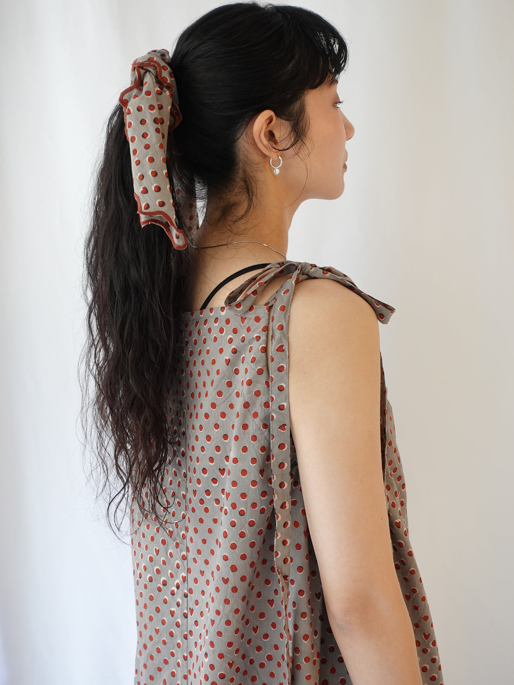 Self-Tie Dress | Hidden Heart Ash