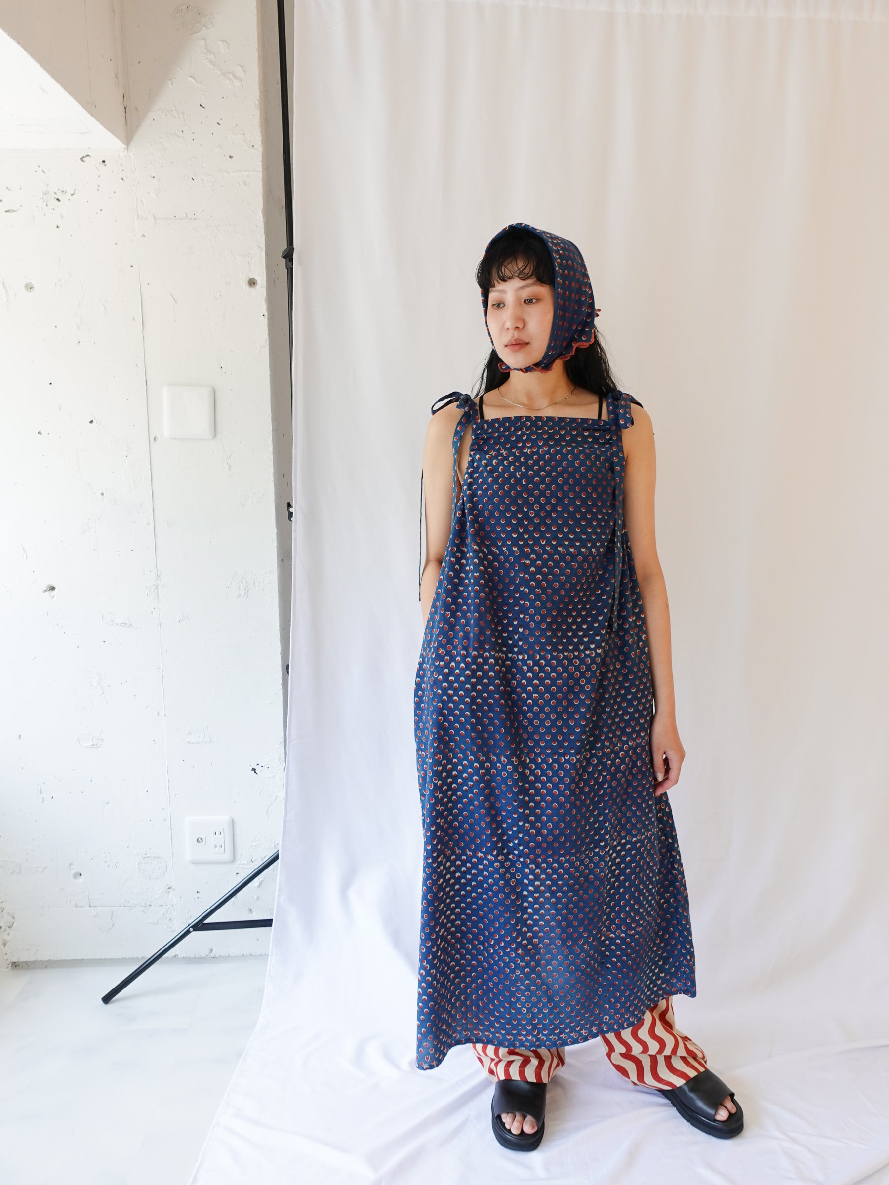 Self-Tie Dress | Hidden Heart Indigo