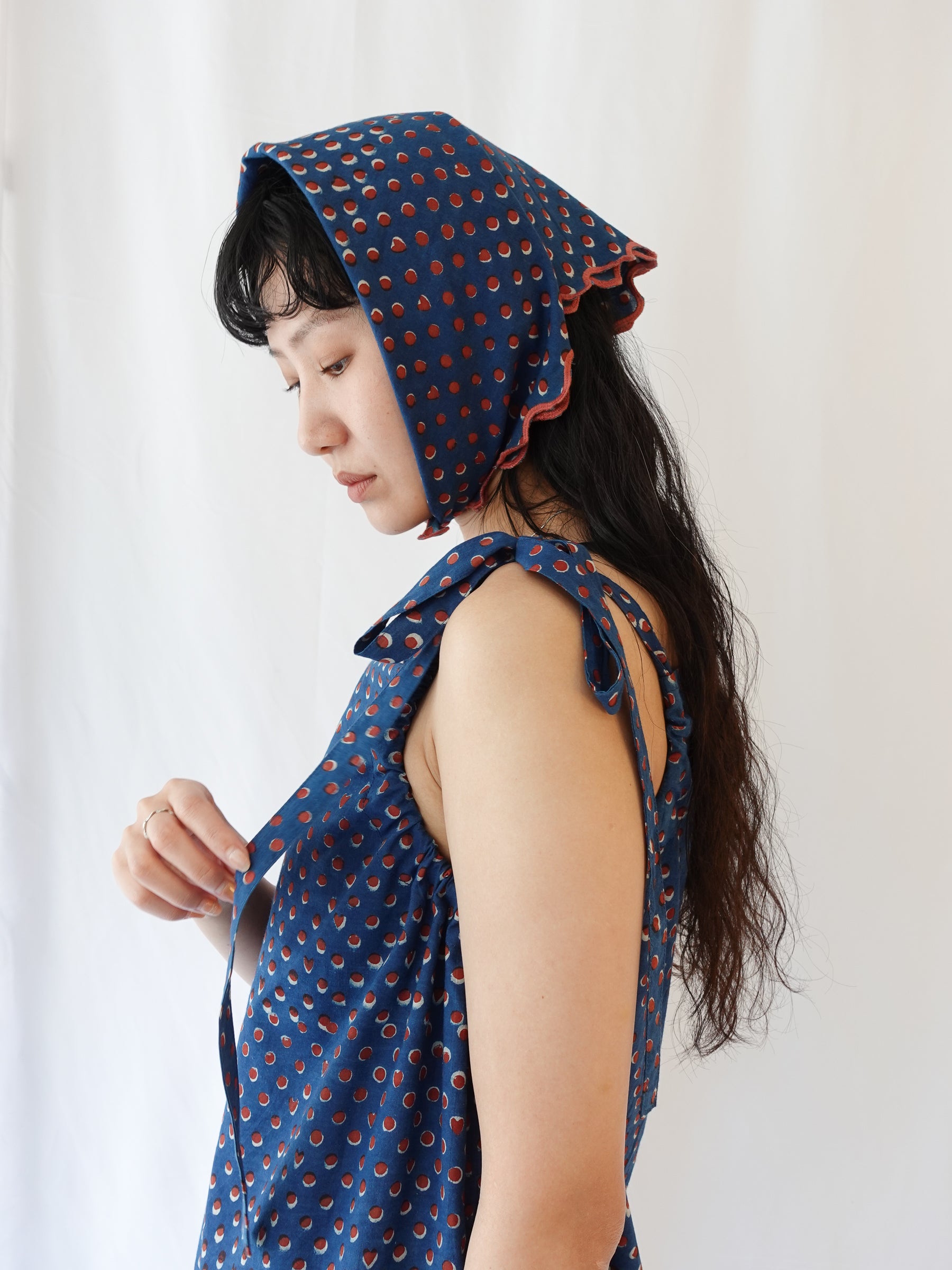 Self-Tie Dress | Hidden Heart Indigo