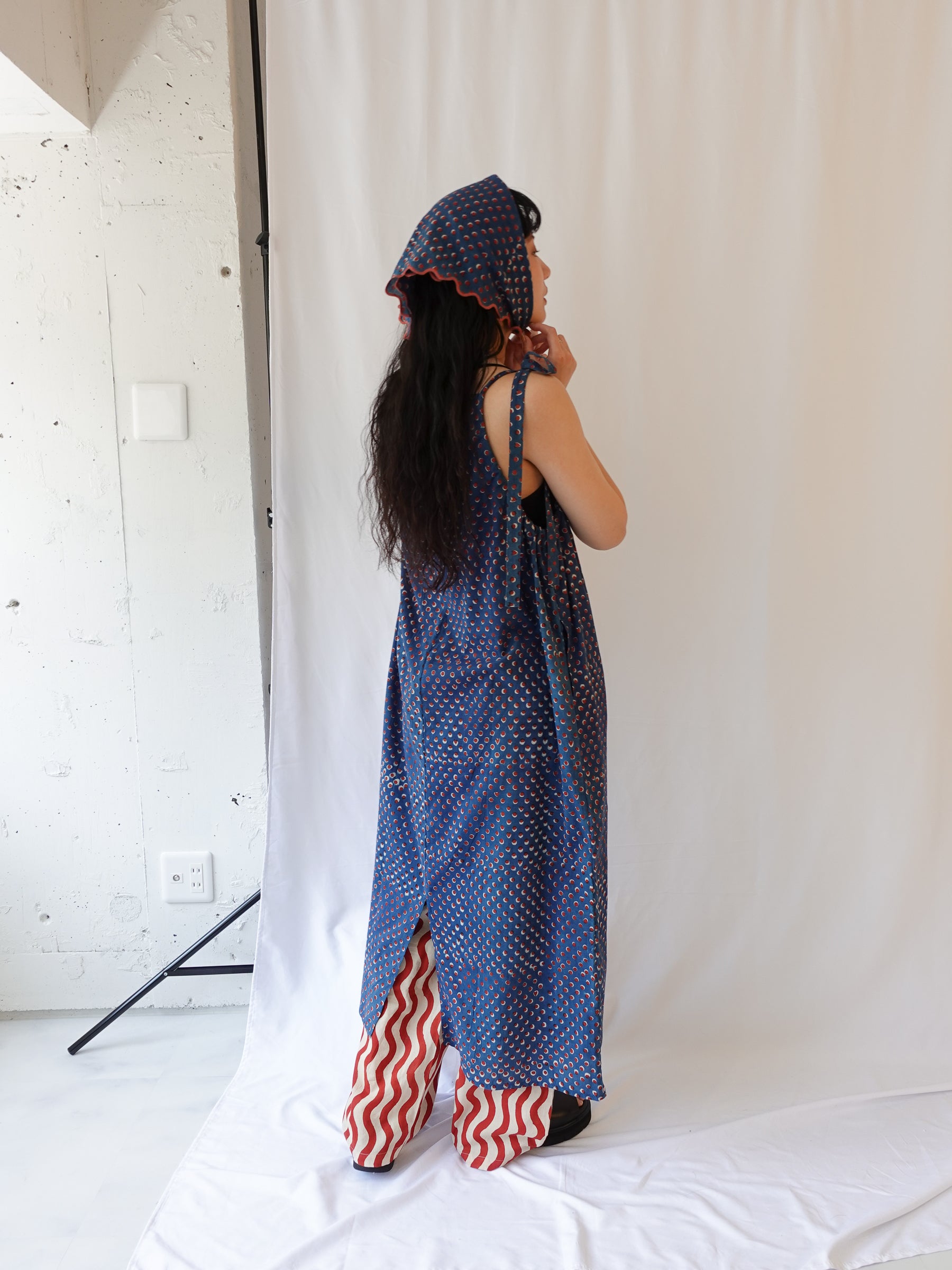 Self-Tie Dress | Hidden Heart Indigo