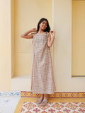 Self-Tie Dress | Wavy Check