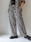 Unisex Easy Pants | Wavy Black