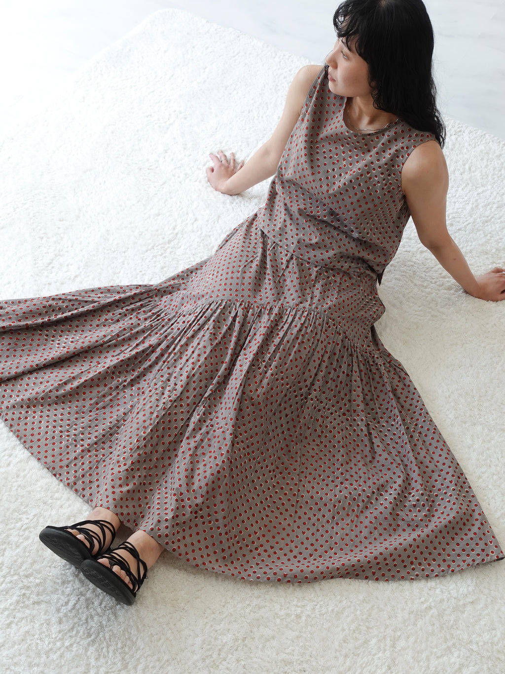 Wavy gathered skirt | Hidden Heart Ash