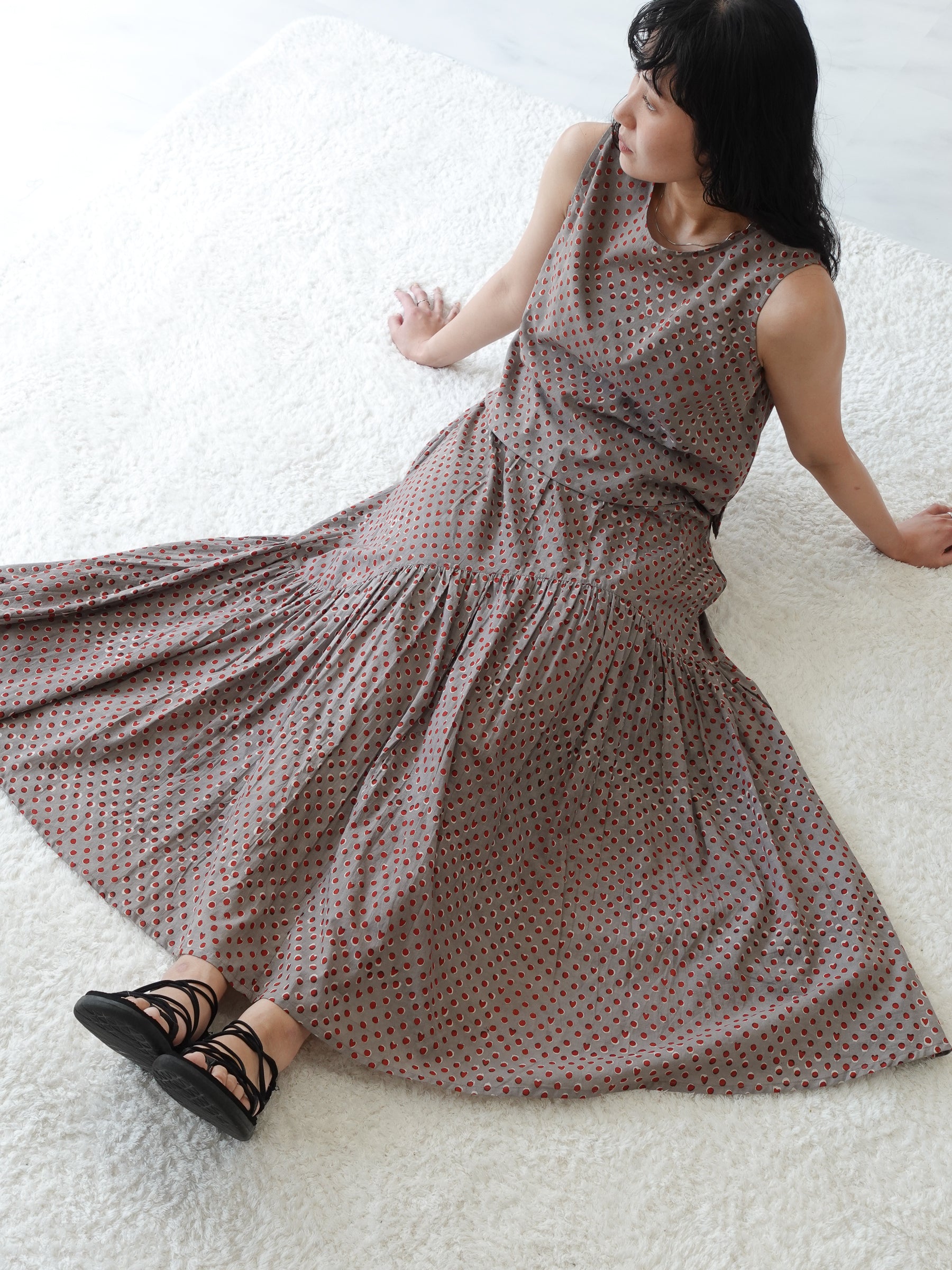 Wavy gathered skirt | Hidden Heart Ash
