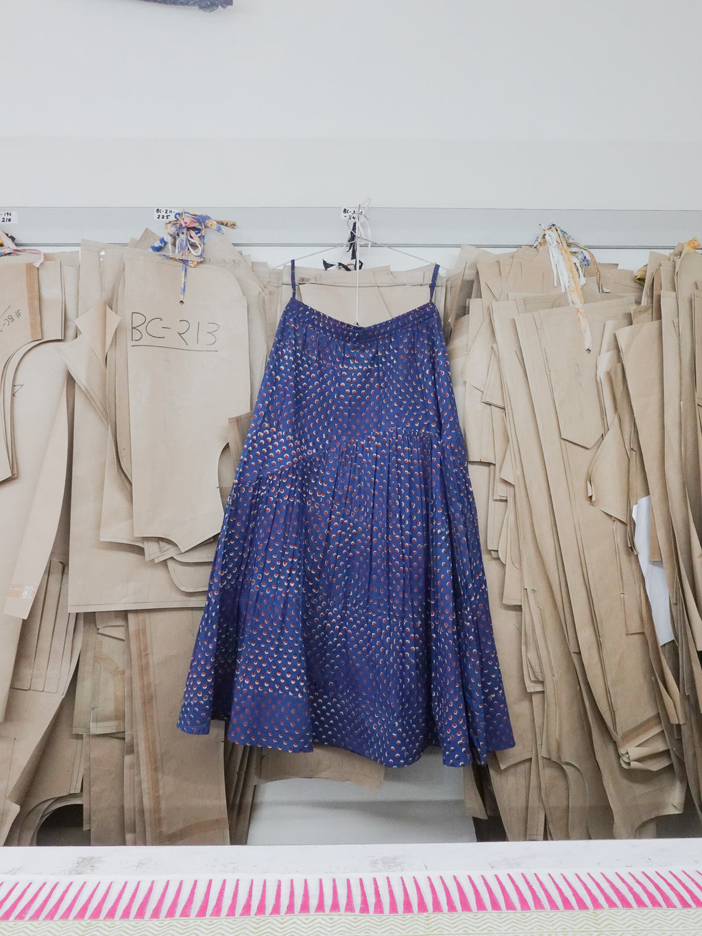 Wavy gathered skirt | Hidden Heart Indigo