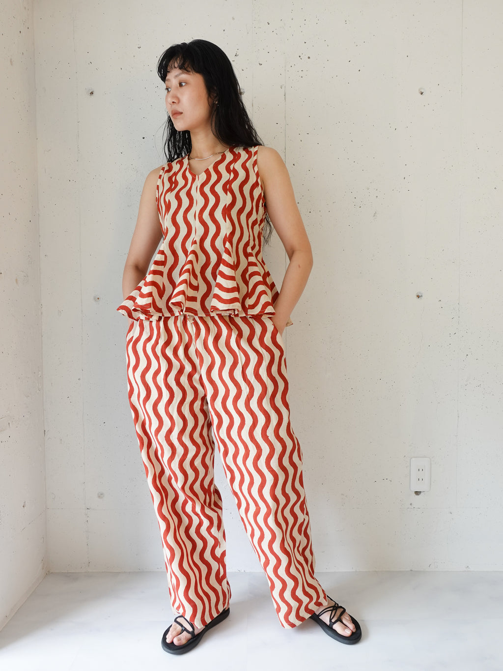 Wavy Panel Top | Red