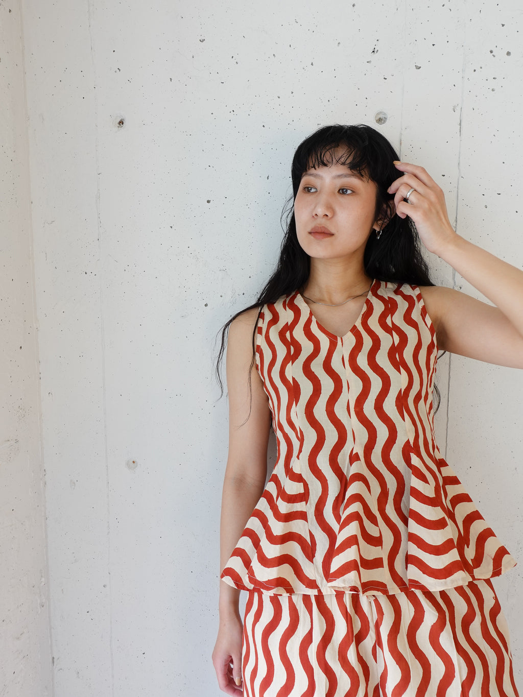 Wavy Panel Top | Red