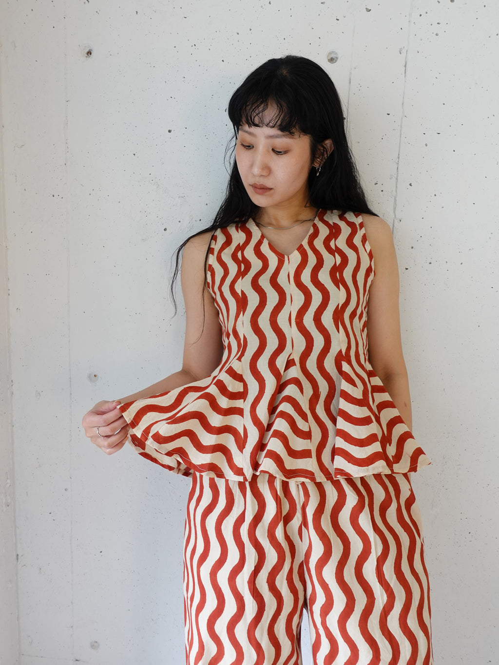 Wavy Panel Top | Red
