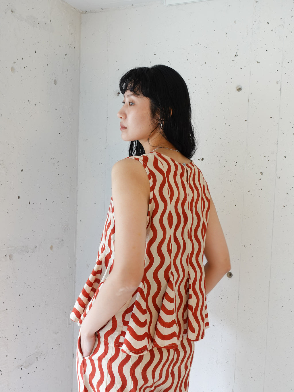 Wavy Panel Top | Red